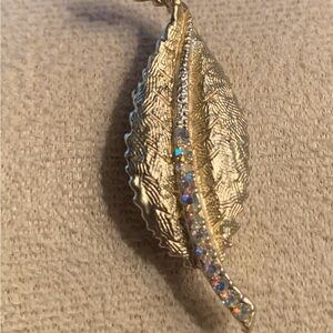 Vintage Gold Leaf Pendant